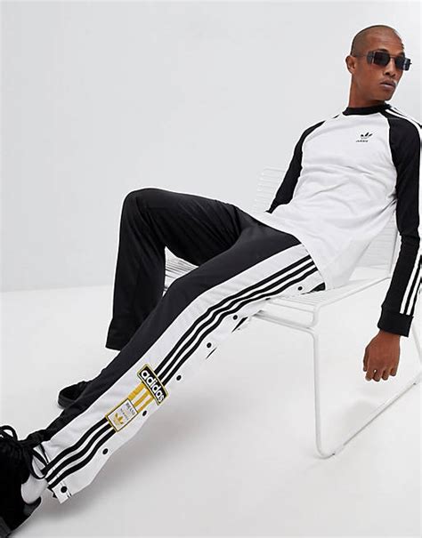 adidas originals adibreak schwarze jogginghose mit druckknöpfen cz0679|adidas Originals ADIBREAK .